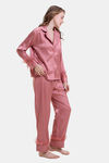 Mysthelle Silk & Satin Loungewear Set - Blush Pink — thumbnail 4